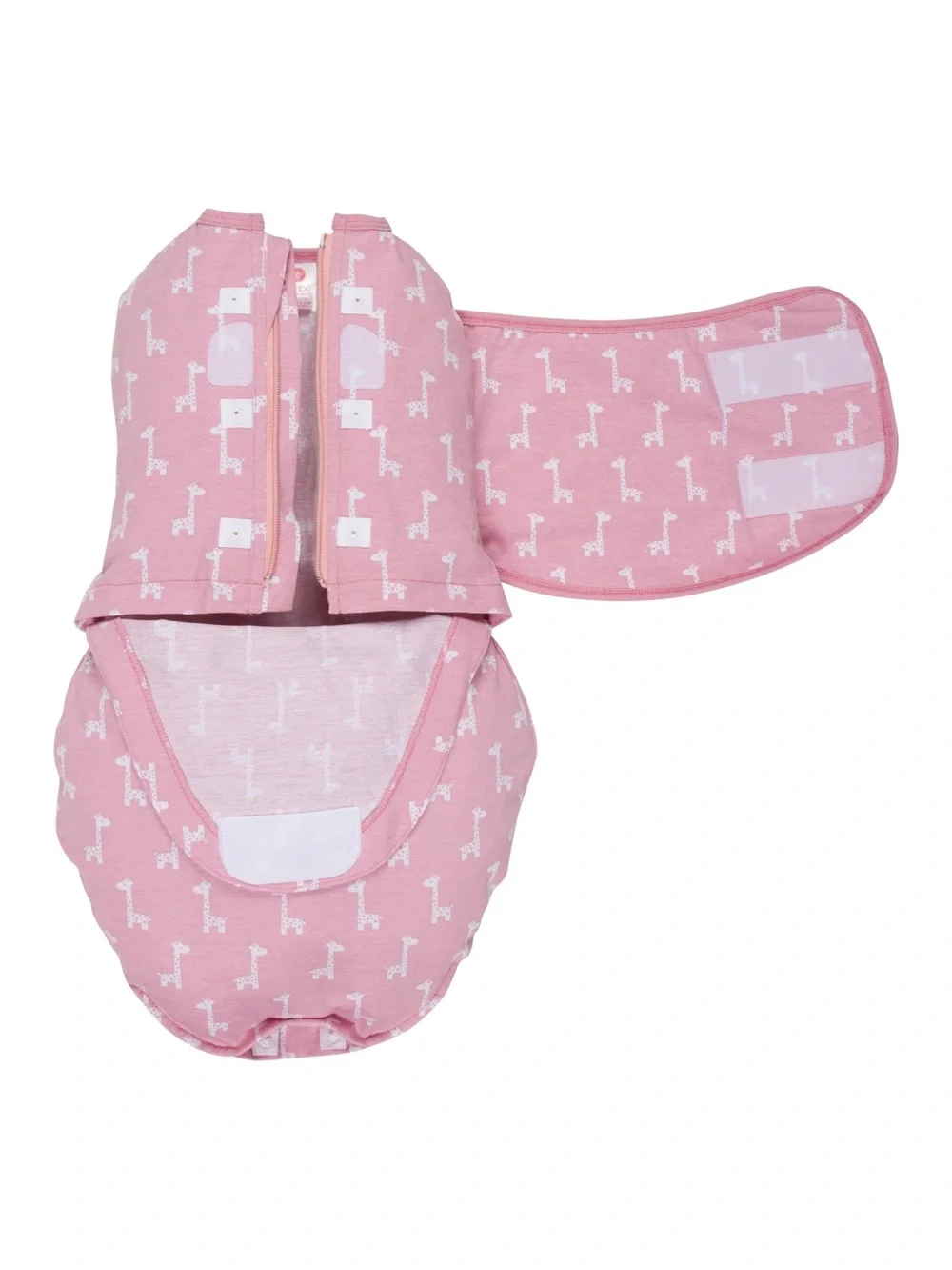 Embé Swaddle 2-Way Starter Baby Swaddle 6-14 lbs 0-3 Months Pink Giraffe Infant
